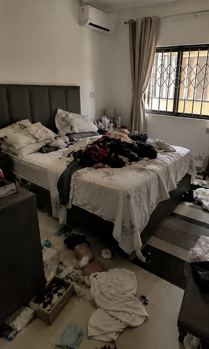 Bedroom before cleaning