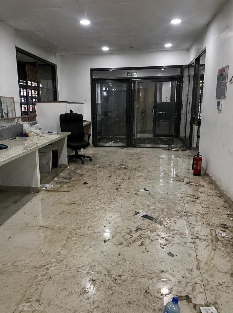 Office before cleaning